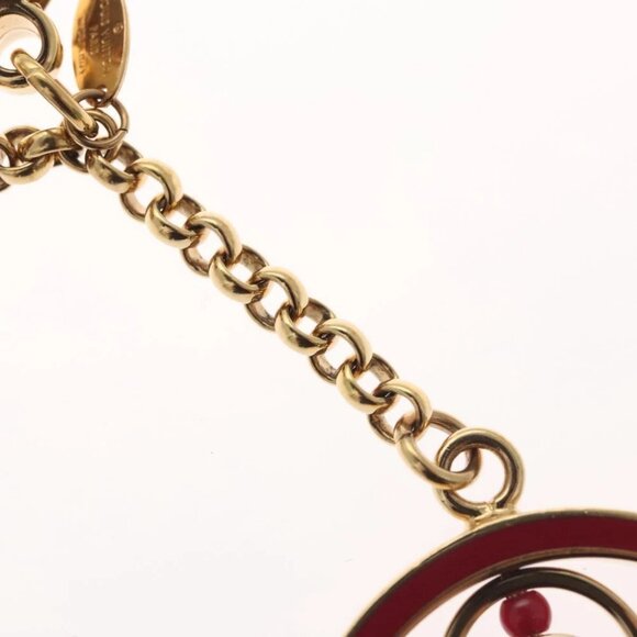 LOUIS VUITTON Fully Flower Charm metal Red Gold M67128 LV Auth EC797 - Picture 4 of 9